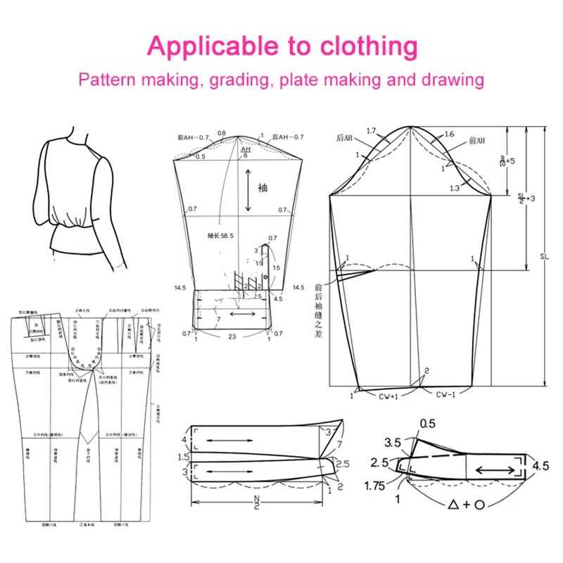 Sewing Tool 1Pcs Accessory Transparent Metric Straight Tailor Ruler Measuring For Fabric Patchwork Cloth Cutting Quilting Rulers