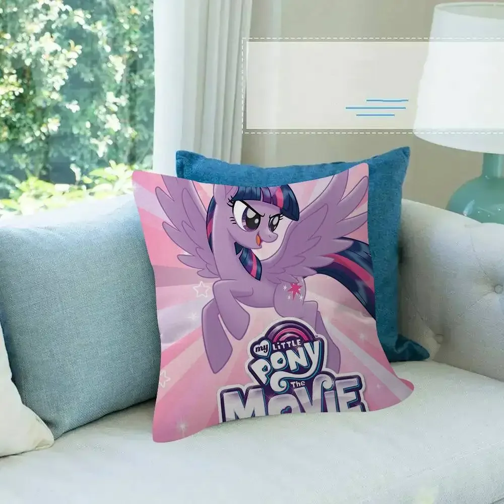 쿠션 커버 자동차용 베개 커버 소파 자동차용 크리스마스 선물 Amime m-m-My Little Pony