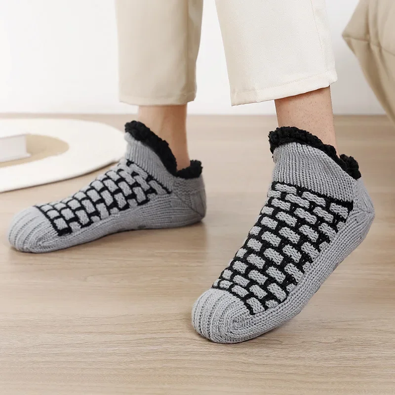 

Women Snow Socks Winter Warm Short Socks Non-Slip Thicken Home Floor Socks Slippers Woman Carpet Foot Warmer Skarpetki Damskie