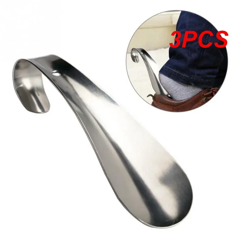 

3PCS Stainless Steel Shoe Horn Universal Shoehorn Lazy Shoe Helper Durable Shoe Horn Easy On And Off Slip Aid Shoe Lifter