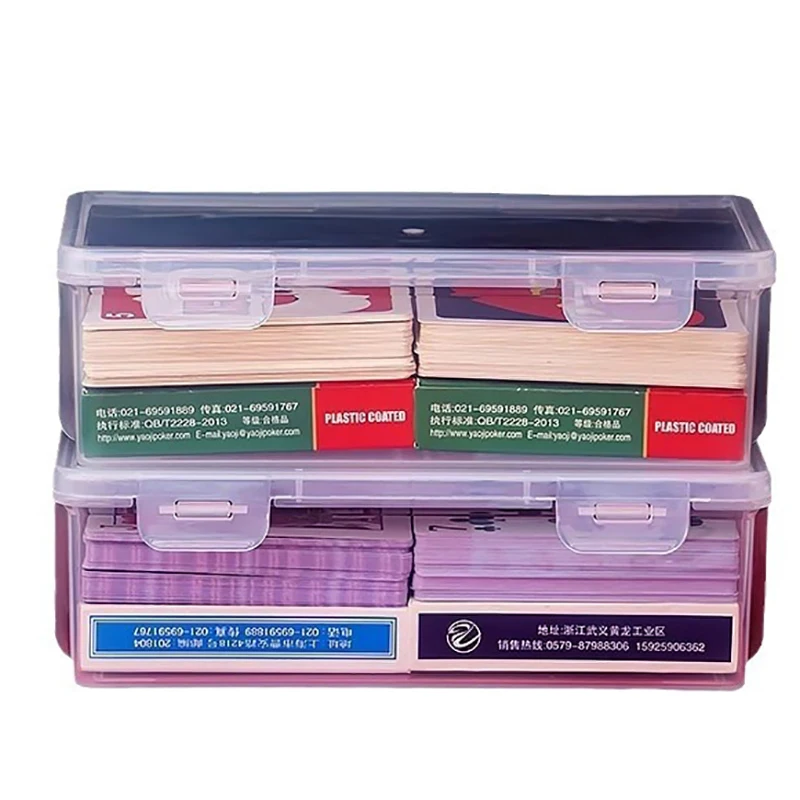 Playing Card Holder 1Pc Playing Card Case Transparent Storage Box Deck Holder