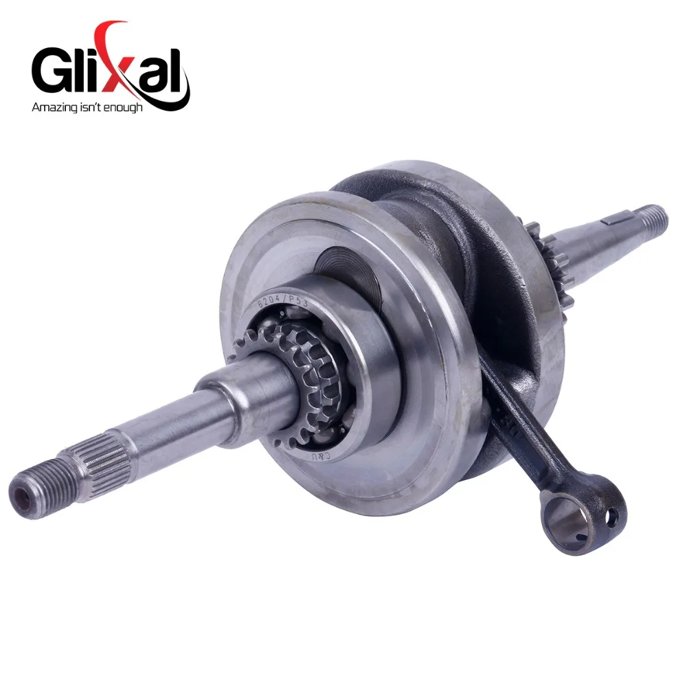 Motorcycle Crankshaft Glixal Crankshaft with 22 teeth For GY6 49cc 50cc 139QMB 139QMA Scooter Moped ATV Go Kart Quad