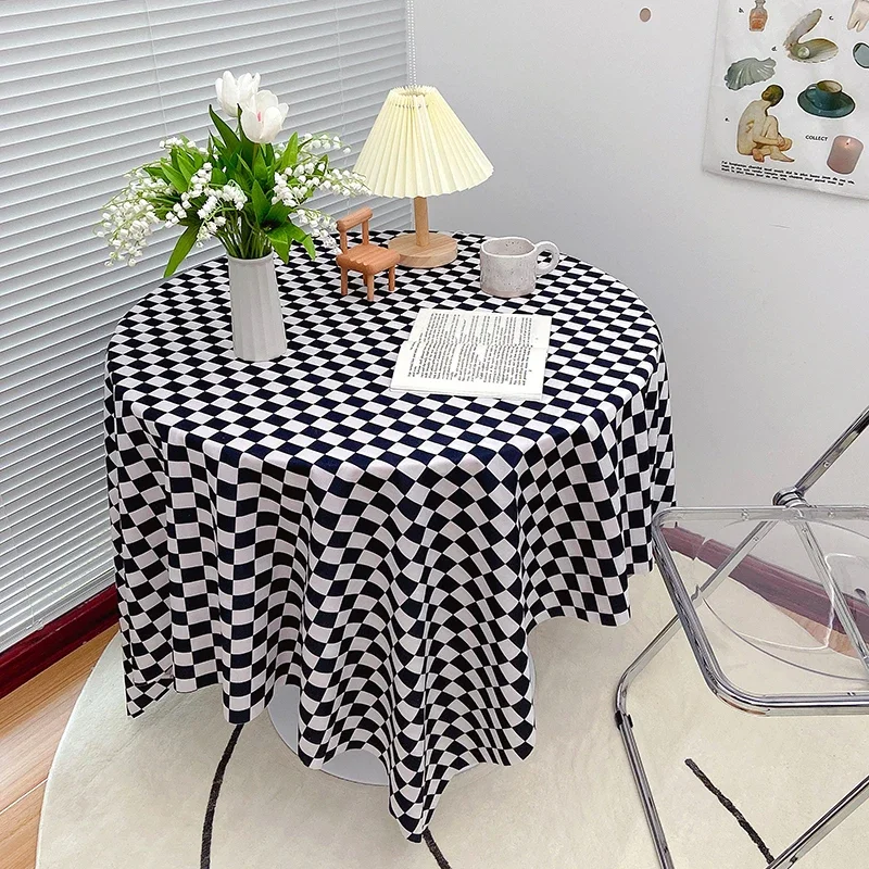

Ins Korean Plaid Tablecloth Checkerboard Pattern Table Covers Decorative Background Cloth for Home Decoration Outdoor Picnic Mat