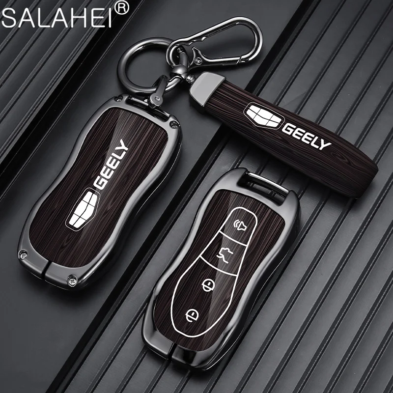 

4 Buttons Zinc Alloy Car Remote Key Case Cover Shell Fob Holder Protection For Geely Tugella 2020 Boyue Atlas Pro Gili Tugella