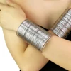 KDLUN 10cm Long Metal Wire Cuff Bracelet & Bangle For Womon Statement African Bangles Fashion Jewelry Wide Alloy Accessories 3
