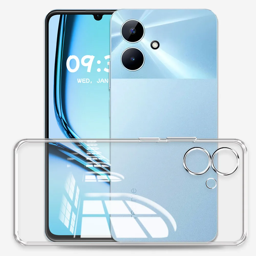Cover MEMELOKA Per Realme Note 60 4G, Doppio Strato TPU + Acrilico Trasparente, Antiurto E Antigraffio - 4