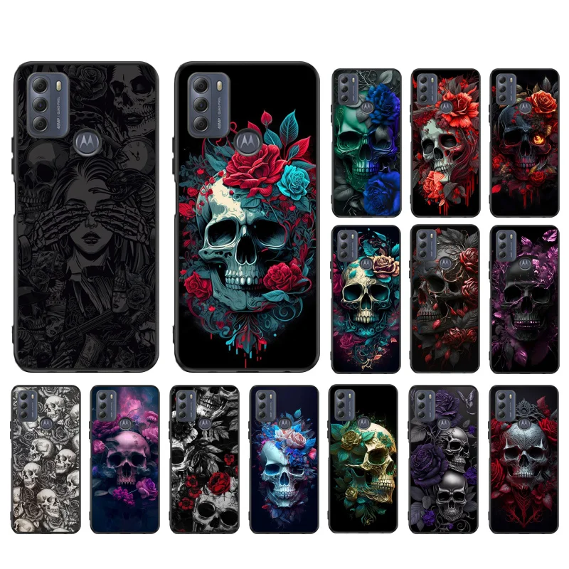 

Skull Rose Art Phone Case For Moto G84 G22 G32 G42 G52 G62 G53 G72 G60 G60S G100 G10 G20 G30 G13 G50 G 5G G Pure