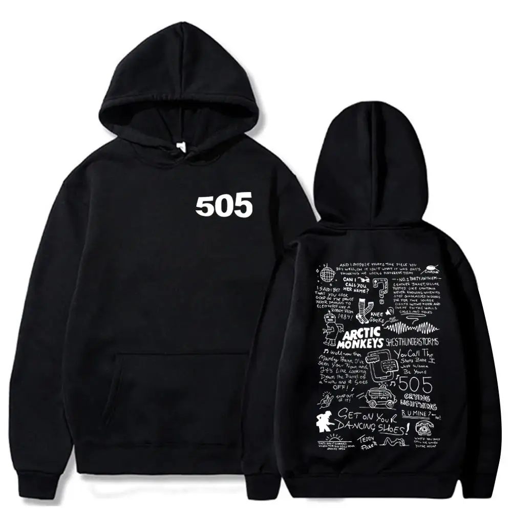 Sudadera con capucha 505 Arctic Monkeys Music Merch Regalo para fanáticos Suéteres Tops Ropa de calle Unisex