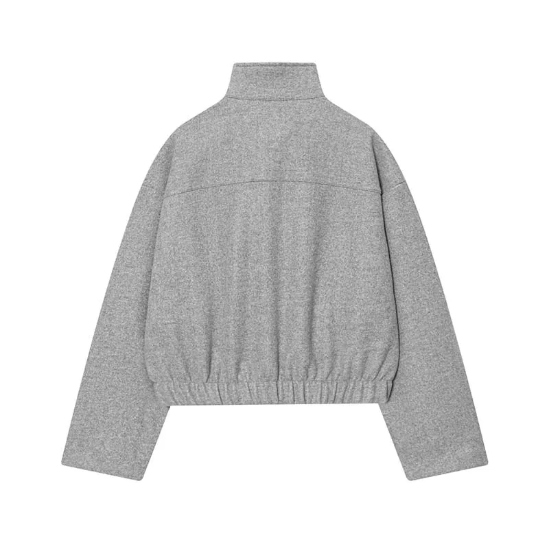 2025 Women Jacket Fashion With Zipper Short Coats Casual Loose High Street Bomber Jackets For Women Long Sleeve New Outerwear