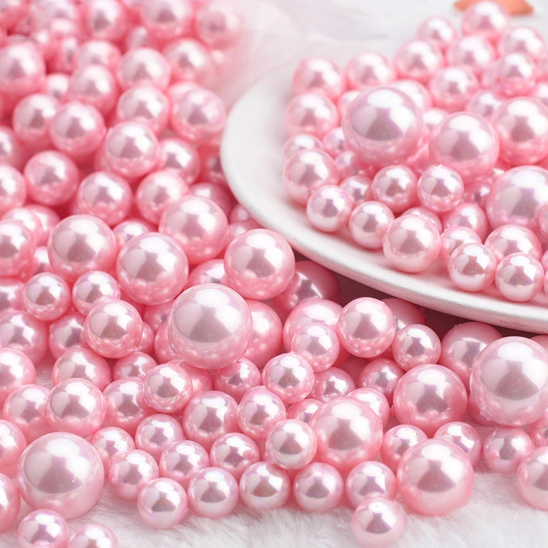 

5Pcs 3-8mm 10g No Hole Imitation Pearl Beads ABS Plastic Round Acrylic Spacer Bead for DIY Jewelry Making Nail Art Craft Garment