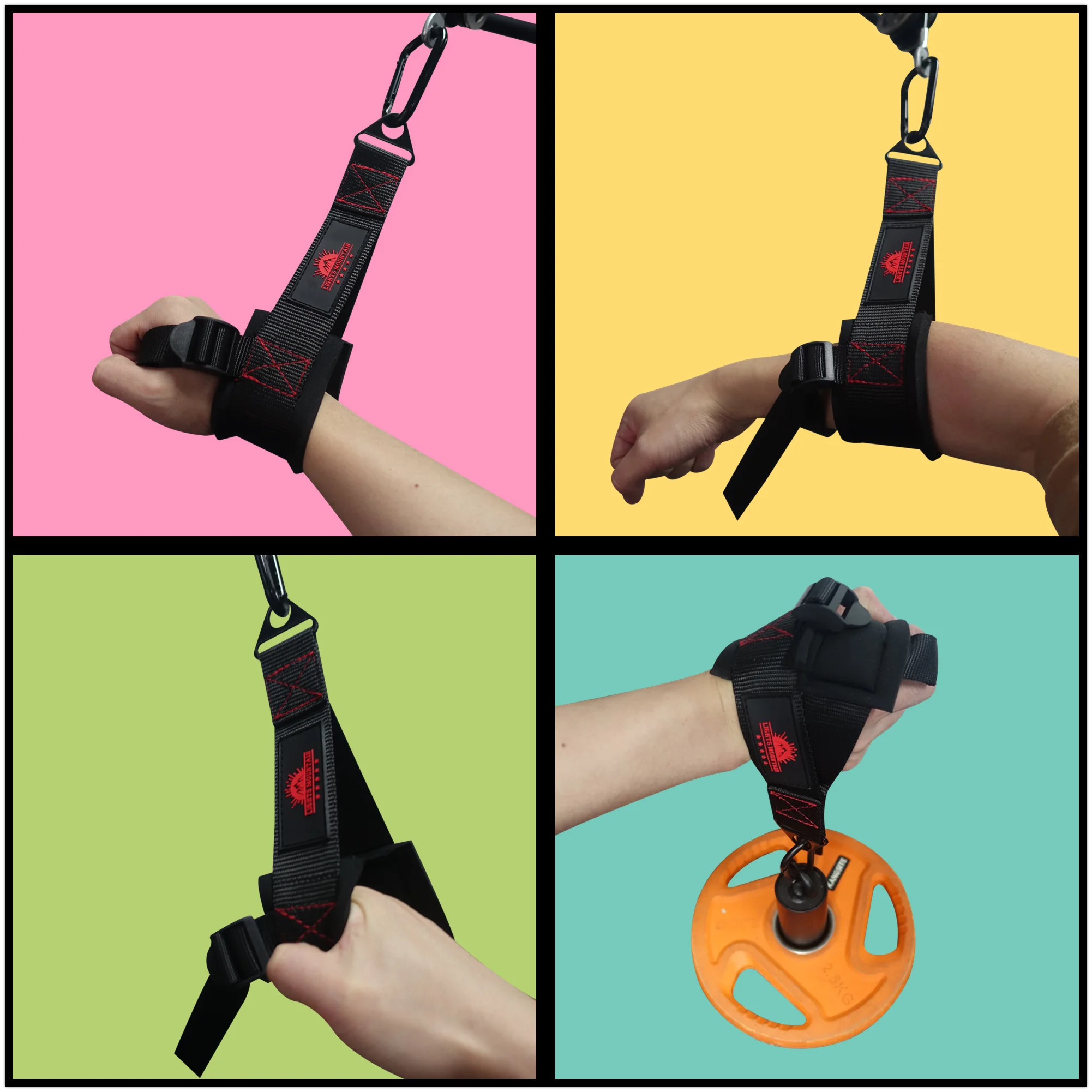 Fitness One-hand Wrist Strap Handle Arm Wrestling Forearm Strengthener Pull-down Multi Gym Bodybuilding Cable Attachment 5