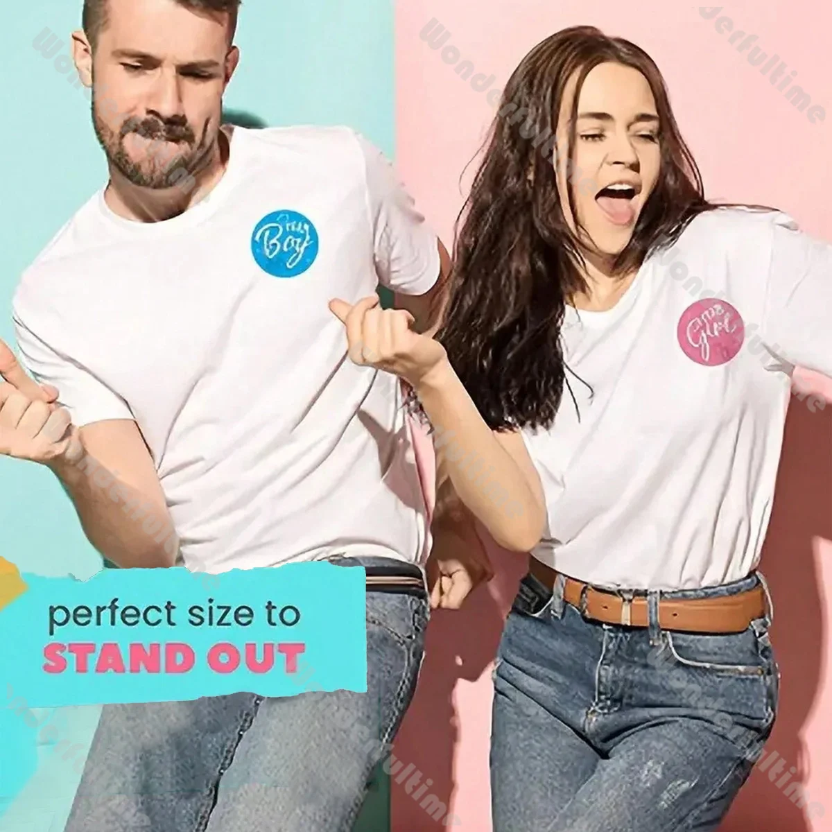 Gender Reveal Sticker Roll 5