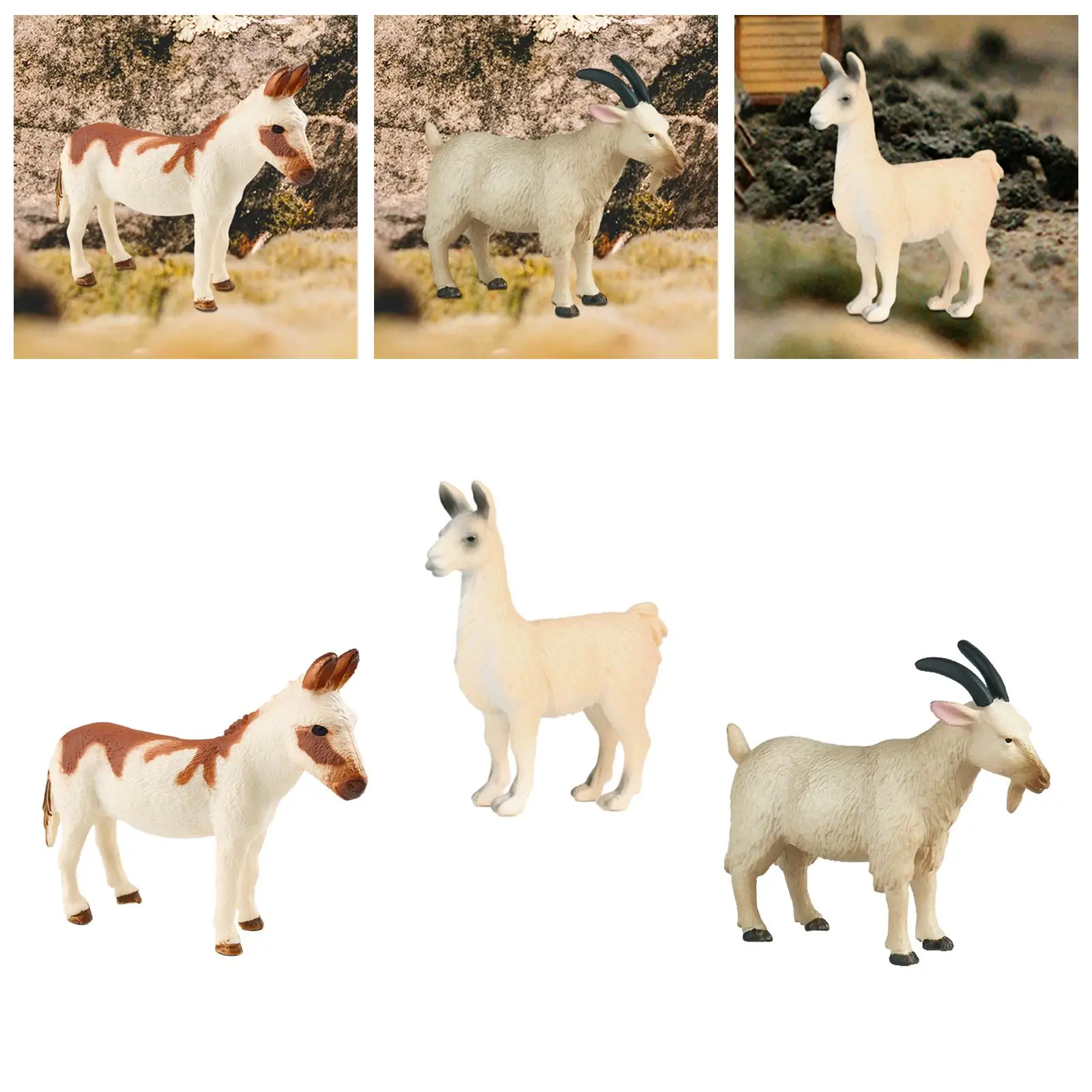 Animal Figure Handpainted Preschool Sculptures Animal Toys Farm Figurines for Gift Easter Birthday Toys Theme Party Toddler