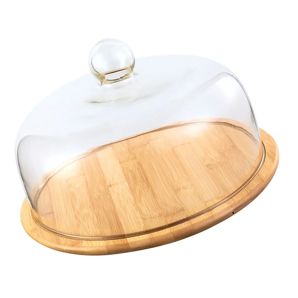 

Cover Cake Dome Glass Platter Stand Display Cloche Serving Dessert Pastry Lid Tray Plate Desert Food