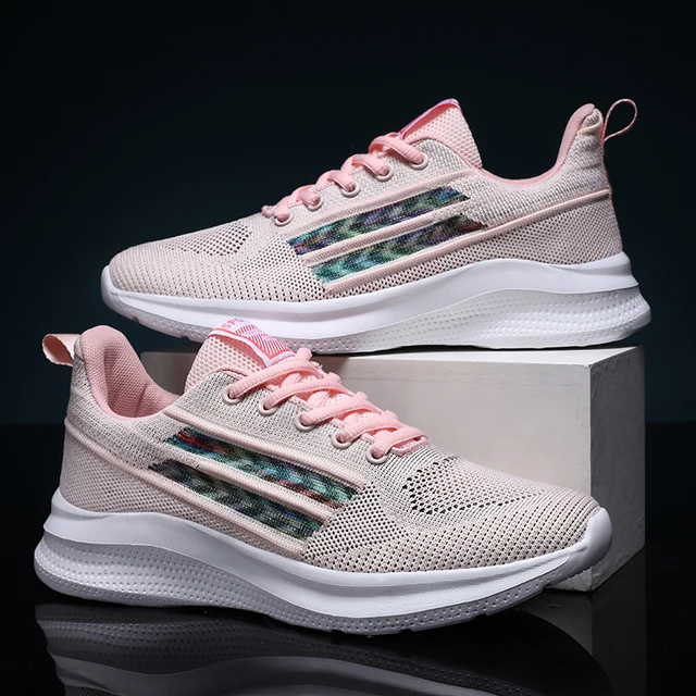 New Sneakers Women Shoes Summer Mesh Breathable Lightweight Running Shoes Walking Sport Shoes Big Size 41 42 Drop-shipping 2