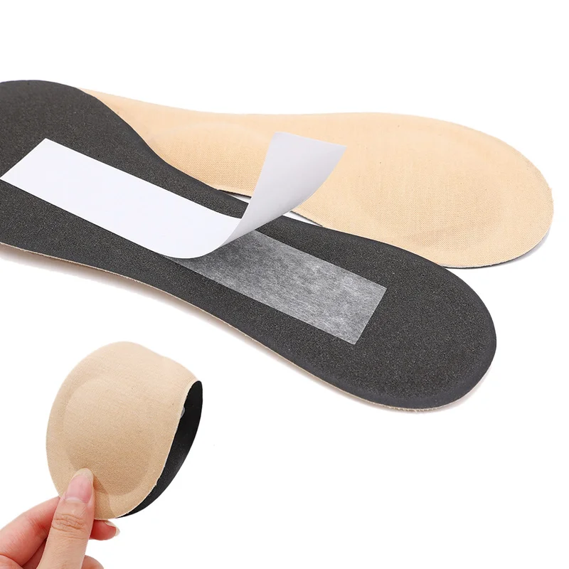 Orthopedic Insoles Heel Insoles Shoe Inserts 4D Imitation Leather Velvet Foot Arch Seven-point Pad High Heels Invisible Non-slip Slow Pressure Soft Shock Absorption