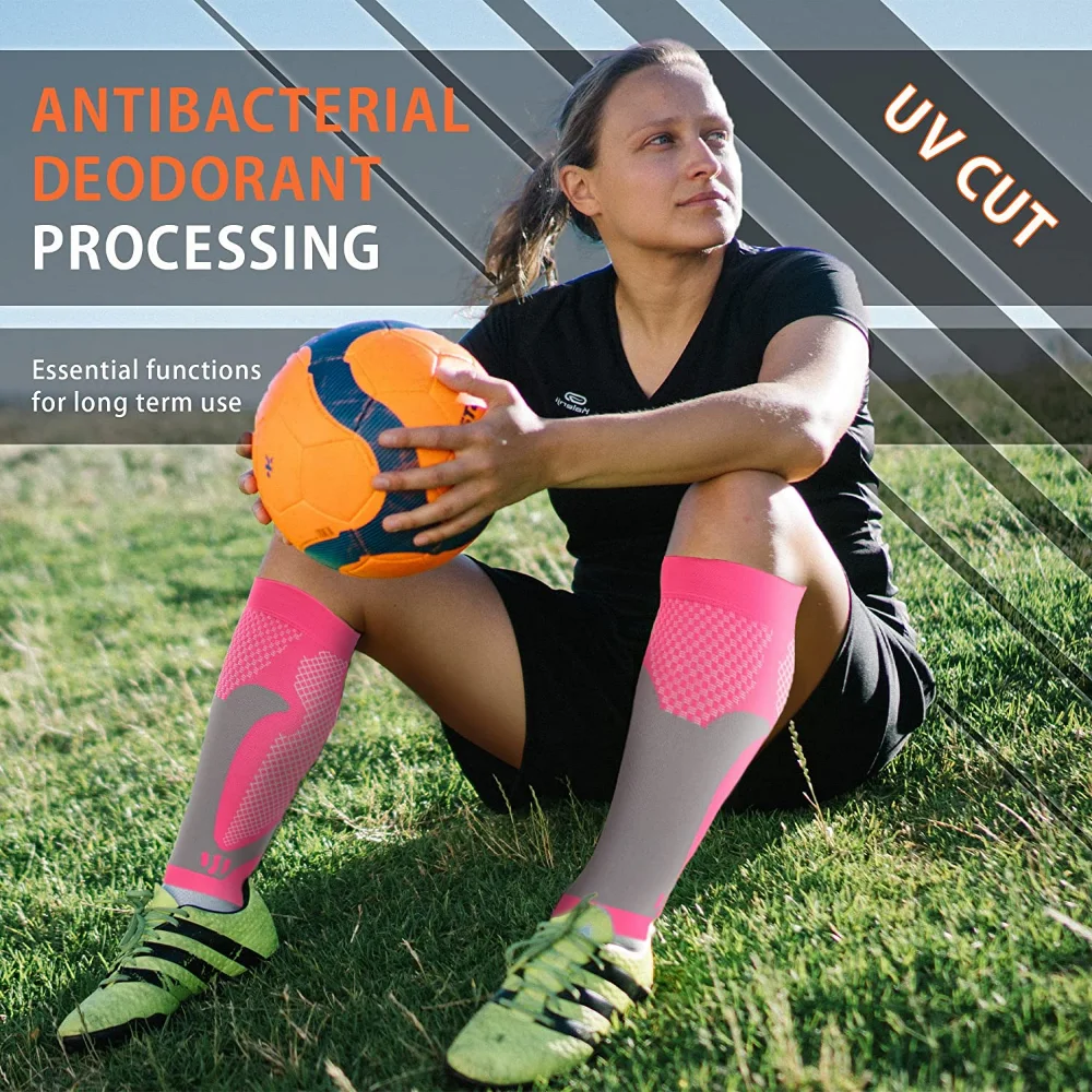 1Pair Sports Calf Compression Sleeves Men Women Leg Sleeve Shin Splint Support for Running Basketball Football Travel Work