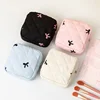 Cute Girl's Bow Sanitary Towel Bag Sanitary Cotton Storage Bag Women Small Lipstick Cosmetic Bag Earphone Coin Purse 1