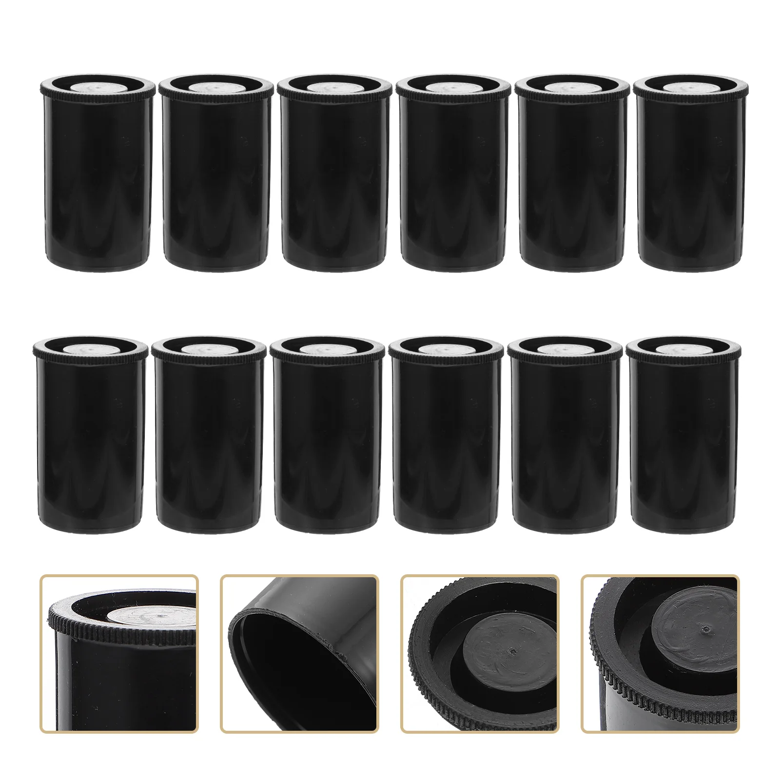 36pcs Empty Film Canisters Plastic Camera Reel Canisters Film Roll Holder