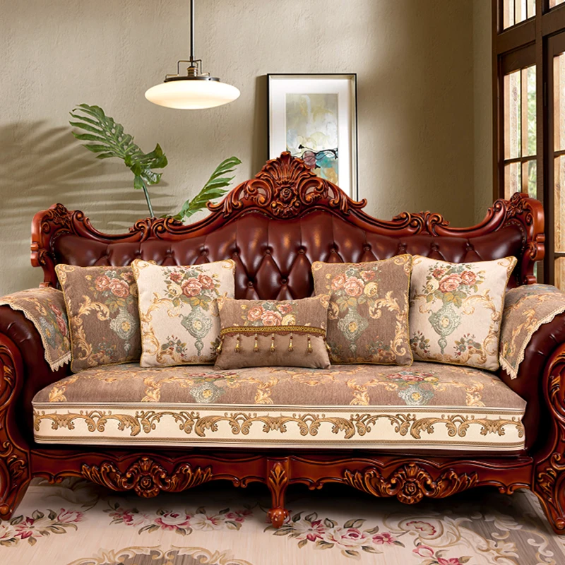 Jacquard Fabric Sofa Cover Home Decorations High-end Anti-slip Cushions Cover Four Season Universal Living Room Sofa Towel Couch 4