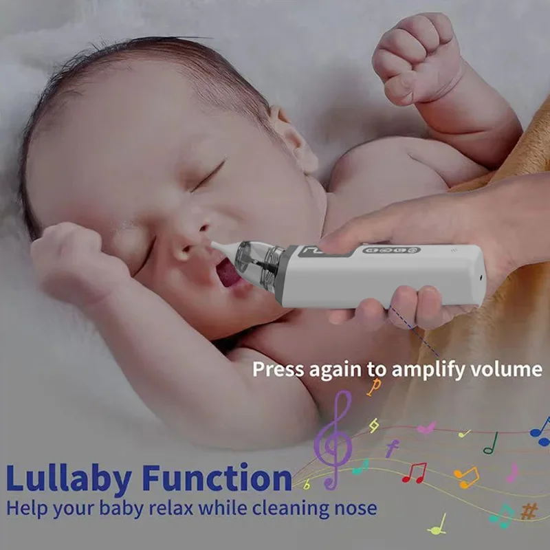 Electric Handheld One-Piece Nasal Aspirator for Babies Newborns Children Nose Mucus Cleaning Nasal Feces Easy to Use Baby Care