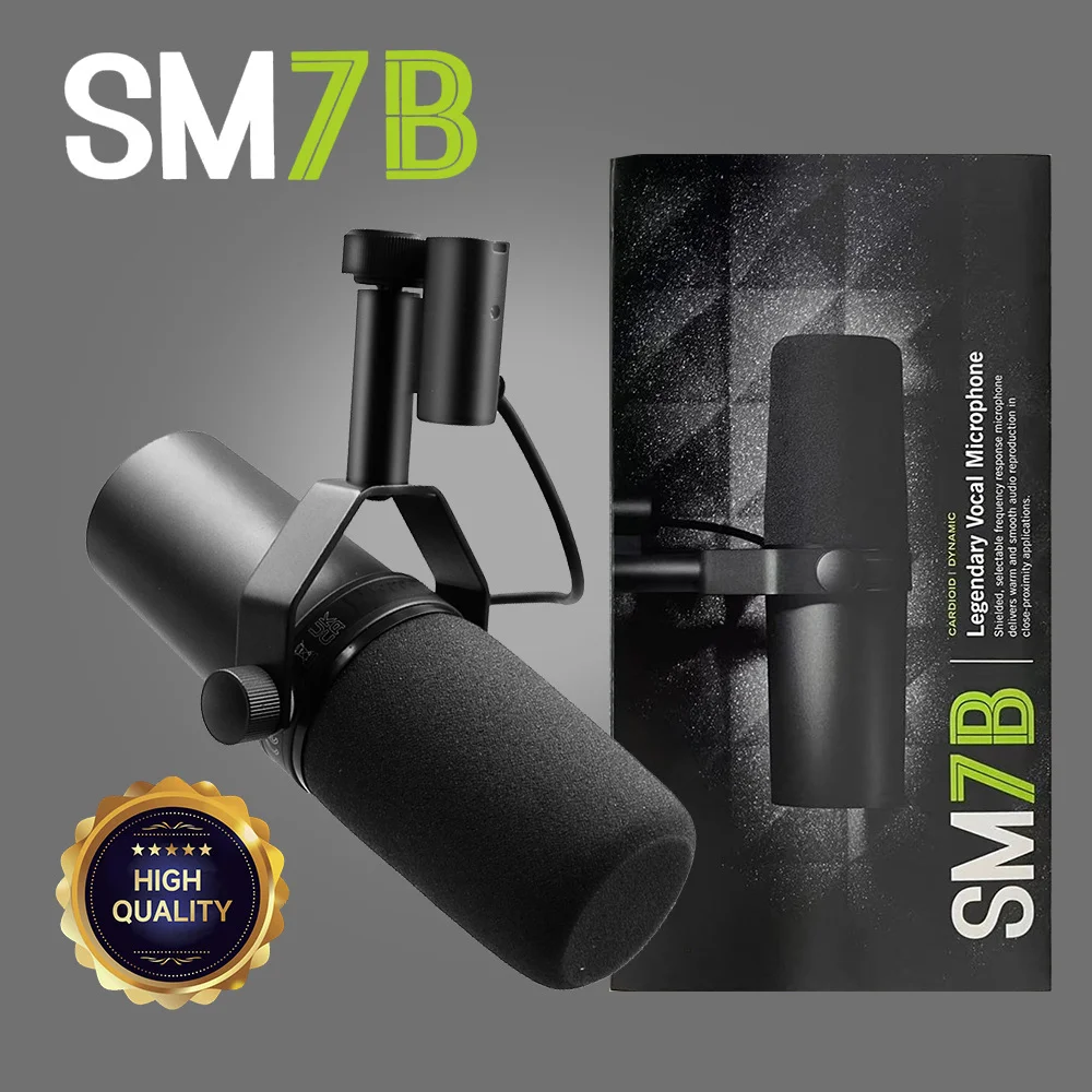 Nuovo microfono cardioide dinamico professionale SM7B per la registrazione vocale dal vivo Performance Studio Microfono con risposta in frequenza selezionabile