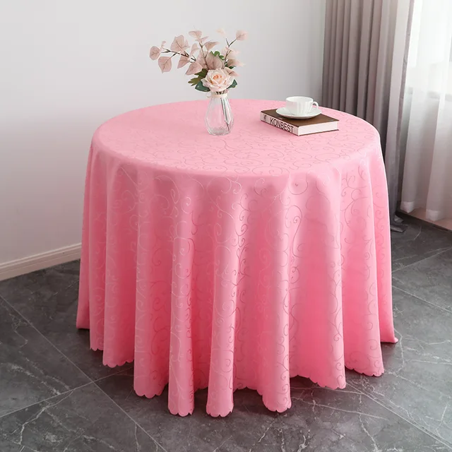  Queotty Jacquard Round Wedding Damask Pattern Table