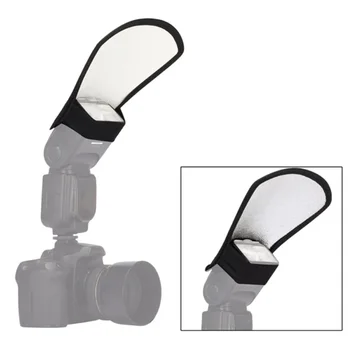 양면 플래시 디퓨저 소프트박스, 니콘, 캐논, 소니, 펜탁스, 올림푸스, 용누오, 고독스, 플래시 스피드라이트용, 실버/화이트 카메라 리플렉터