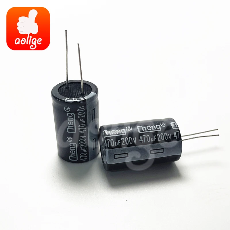 2pcs/lot 200V 470UF 200V470UF 470UF200V volume: 22X35 22*35 mm High frequency low resistance aluminum electrolytic capacitor