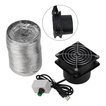 Fume Absorber USB Exhaust Fan Duct Air Ventilation Blower Window Extractor Bathroom Kitchen Industrial Fan Adjustable Speed 1