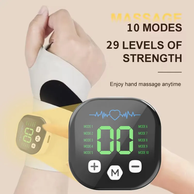 Electric Cordless Hand Wrist Massager Vibration Relieves Tenosynovitis Massager USB Rechargeable Carpal Tunnel Fatigue Relief