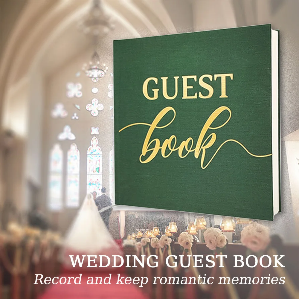 Wedding Guest Book Signature Reception Heartfelt Message Book Celebration of Mariage Keepsake Anniversary Memorial Photo Album
