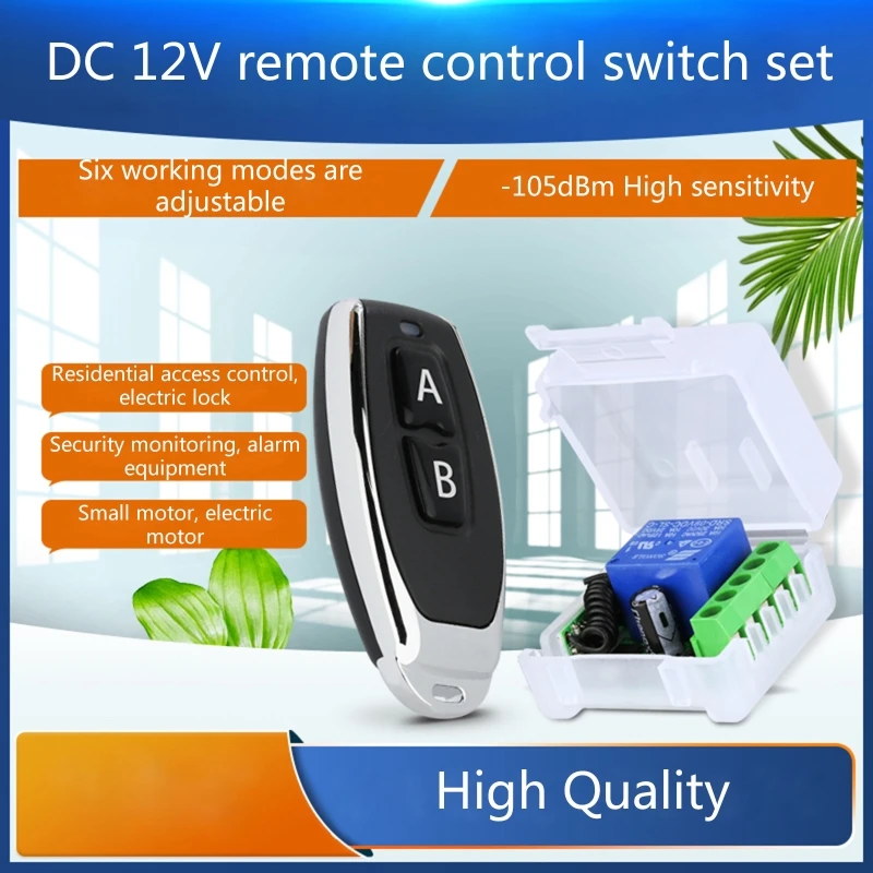 DC12V 무선 제어 스위치 릴레이 수신기 모듈 RF 원격 송신기 433Mhz K1KF