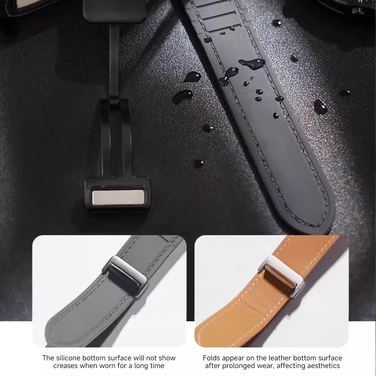 삼성 갤럭시 시계 울트라 47mm 마그네틱 스트랩 여성용 가죽 밴드 갤럭시 울트라 smartwatch 팔찌 Quick Fit Correa