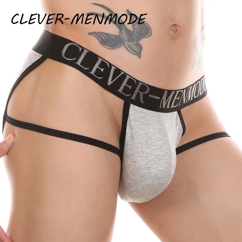 Male Underwear Men's Sexy Big Bag Open Back Thong Cotton String Crop Top Erotic Panties Men Gay Fetish Sissy Crotch Bikini