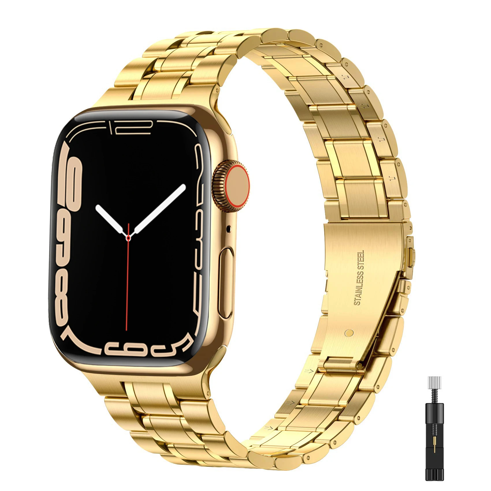case+Strap for Apple watch Ultra band 44mm 40mm 45mm 41mm 42mm 38mm Metal Stainless Steel bracelet iWatch Series 3 5 6 SE 7 8