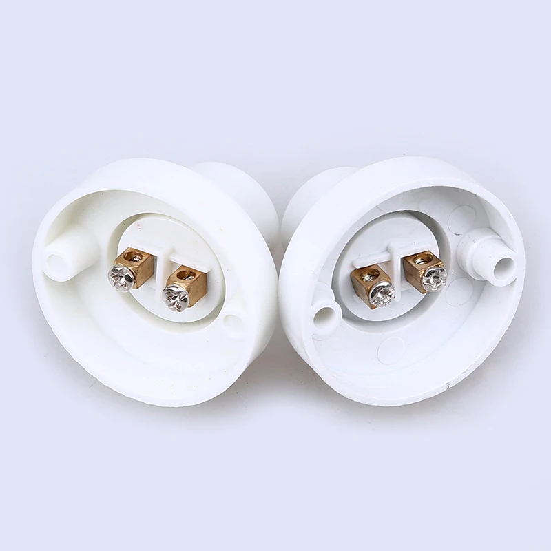 2/6pcs Round E14 White LED Lamp Screw Cap Socket White Ceiling Light Lamp Bulb Fixing Base Stand Light Bulb Holder