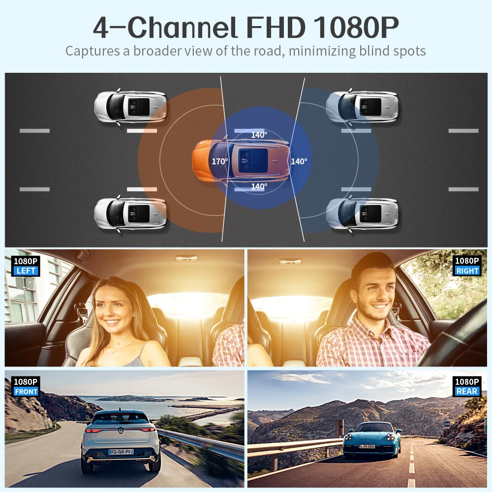 ڵ DVR   ķ,  64G ޸ ī,    ĸ ī޶,  GPS, 24 ð  , 4*1080P HD 