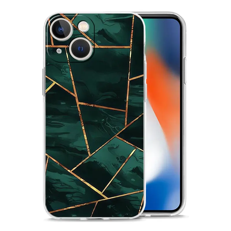 Colorful Geometric Marble Soft Phone Case