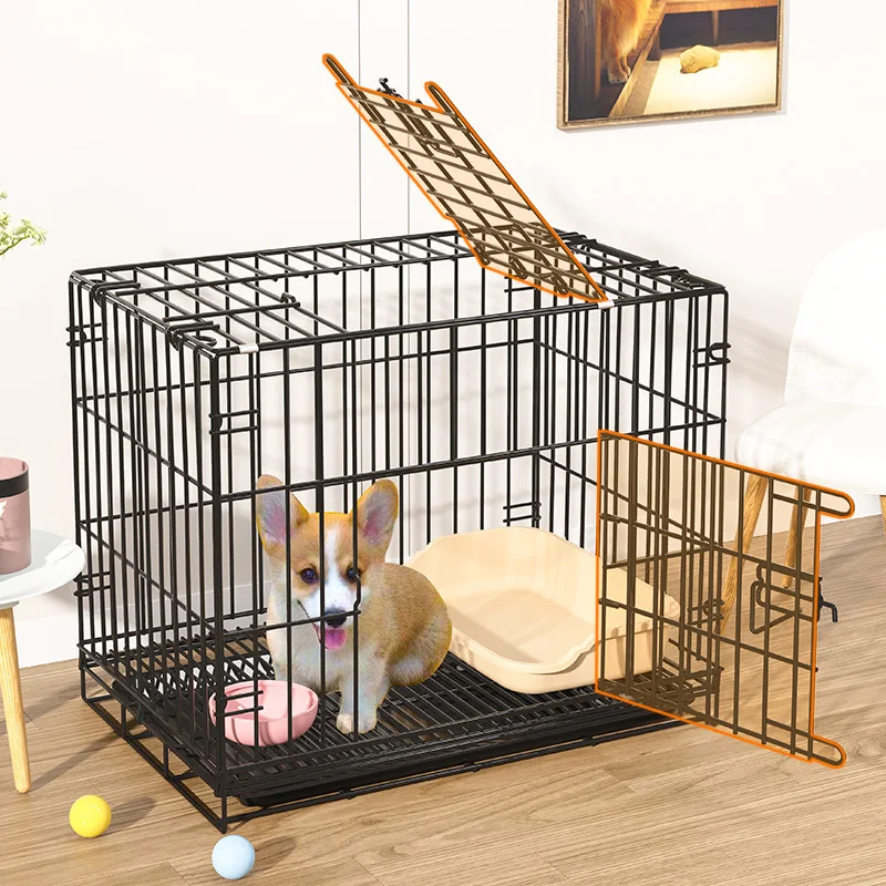 

Dog Cage Medium Sized Dog Small Teddy Bear Pomeranian Home Indoor Cat Cage Dog Nest With Toilet Pet Cage Villa