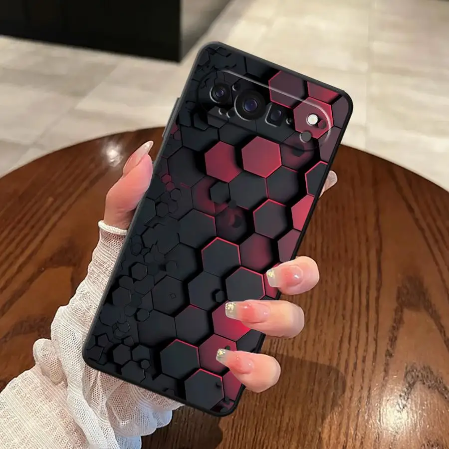 Sleek Black Carbon Fiber Phone Case - Durable Soft Shell Design