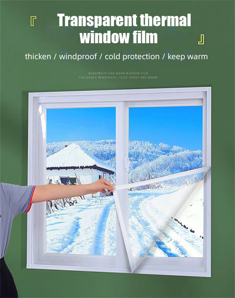 Description Picture 5 of itemWindow Insulation Film EVA Transparent - Double-Layer Thermal Protection, Windproof & Dustproof, Easy DIY Installation EROCACA