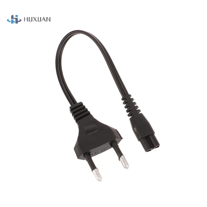 Black EU 220V Ac Dual Hole Charging Cord Universal For Rechargeable Strong Light Flashlight 1101 1106 1108