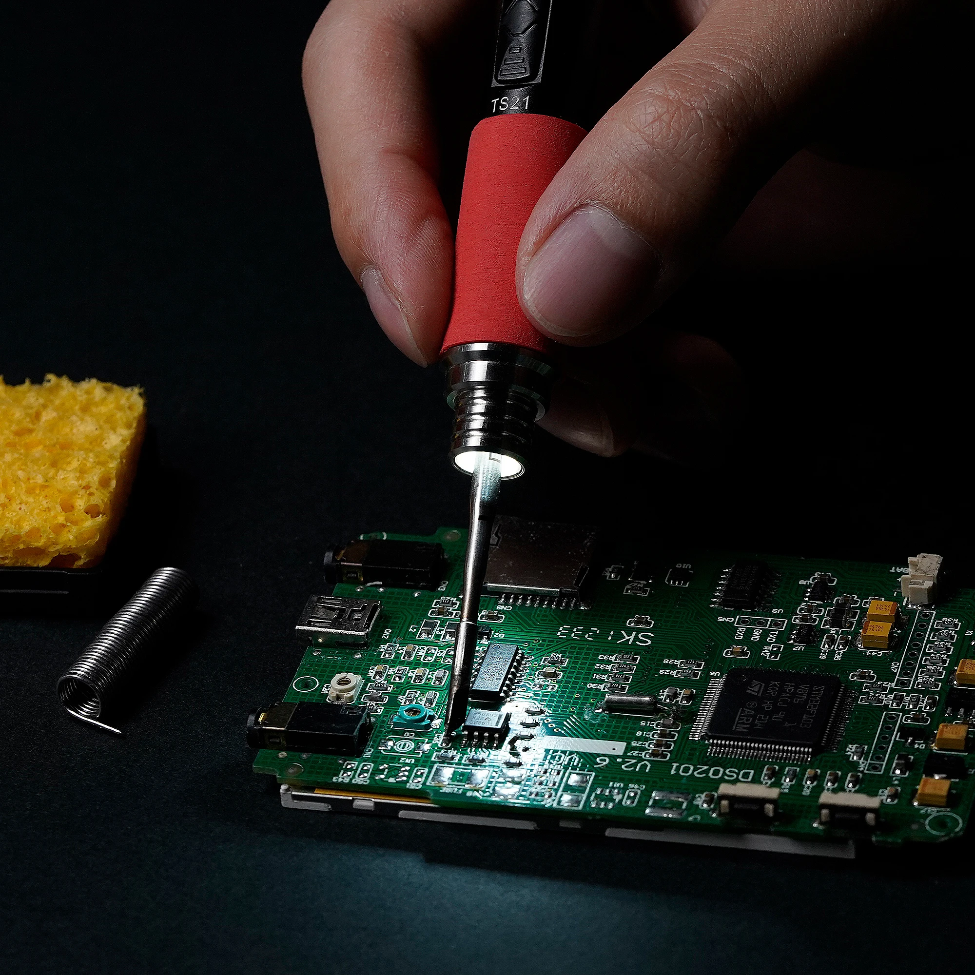 Original TS21 Soldering Iron Portable PD 100W 100-450℃ Adjustable Temperature Pr
