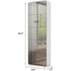 Slim Mirror Shoe Cabinet for Entryway,Narrow Freestanding Shoe Rack with Flip Drawer,Wood Shoe Storage Organizer for Living Room 2