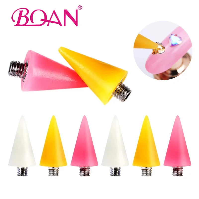 BQAN 4pcs/Set Nail Dotting Wax Pen Replaceable Head Beads Rhinestones Gems Picker Manicure Self-adhesive Nail Art Tools nail art tools,nail art pen,nail art picking tools,rhinestone picker pen,rhinestone picking tool