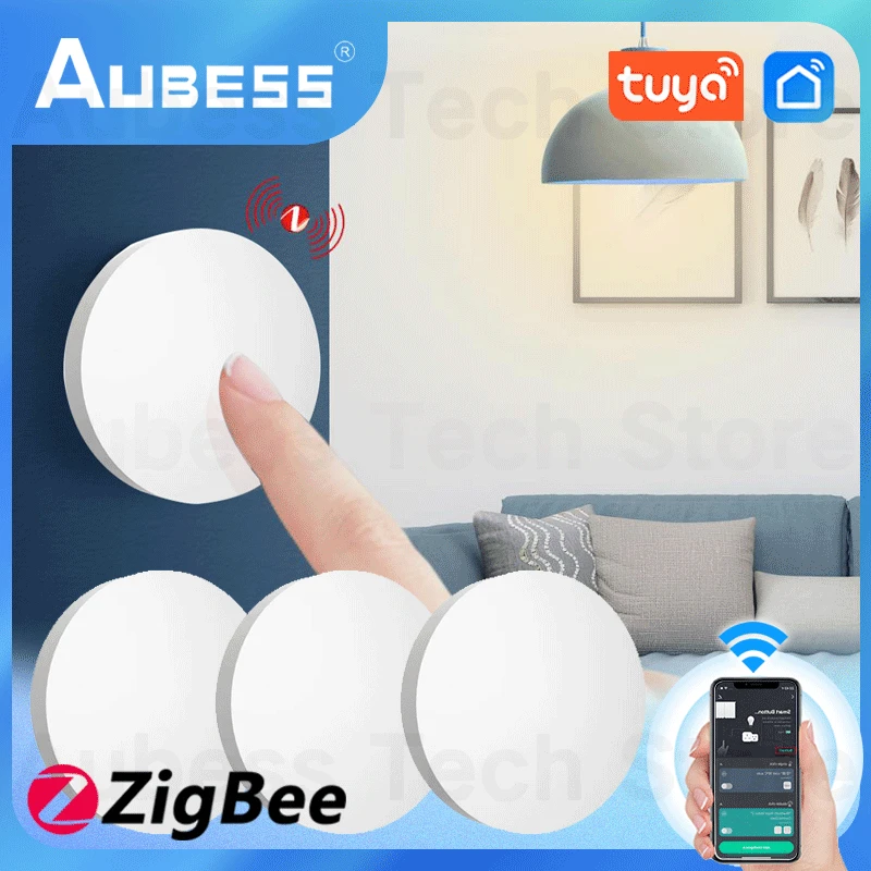 AUBESS ZigBee Scene Switch Tuya Smart Life Multi scene Button Switch