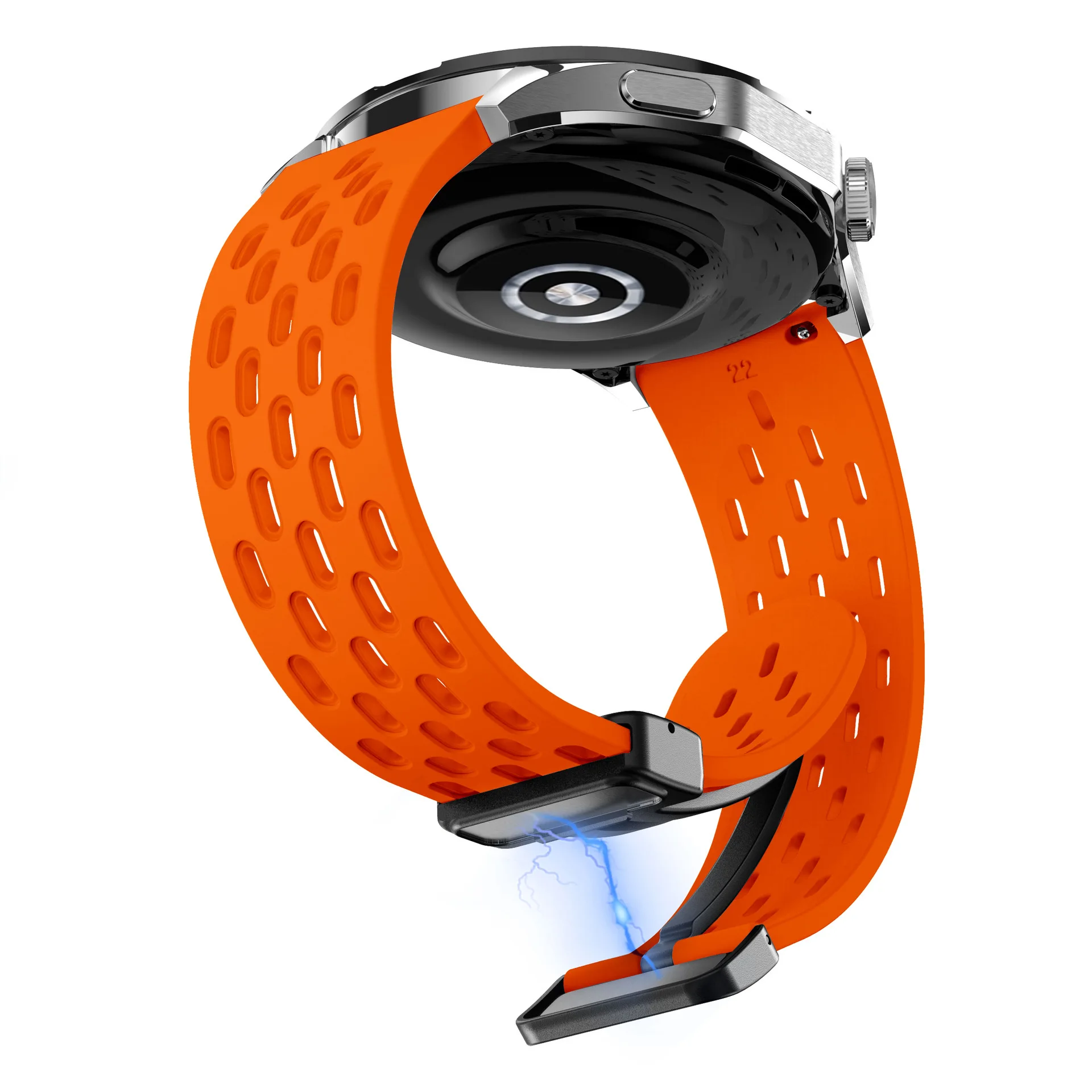 Breathable Silicone Magnetic Sport Watch Strap – Active Comfort Band