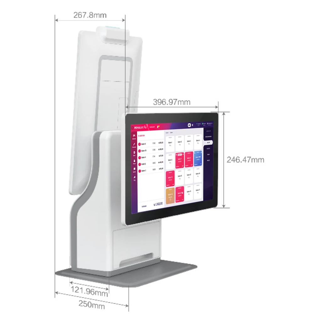 15.6 inch Android pos machine single screen-dual screen, scanner, printer 5