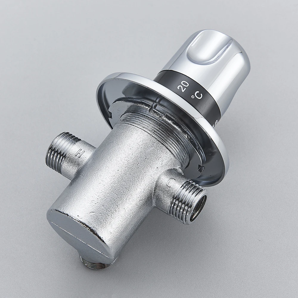 Faucet Valve Faucet Cartridge Thermostatic Mixing Valve Ceramic Discs Kit Standard Thermostatic 1/2 Ceramic Cartridge Tap Control Mixing Water Temperature control Valve Bathroom Accessories
